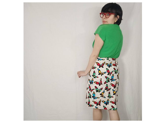 Emanuel Ungaro falda de mariposas Multicolor - vista 6