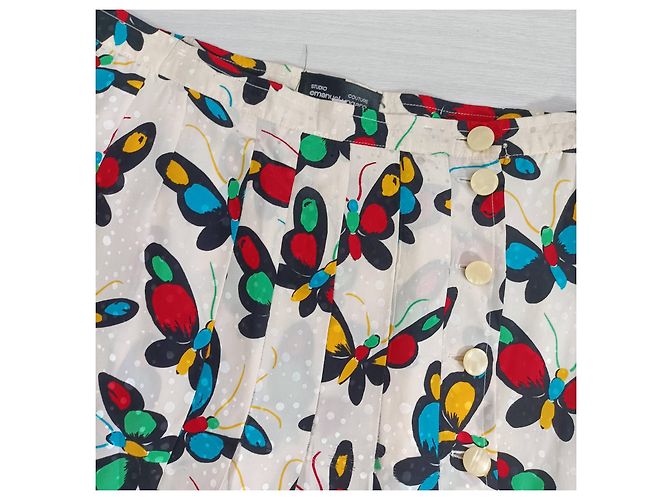 Emanuel Ungaro falda de mariposas Multicolor - vista 8