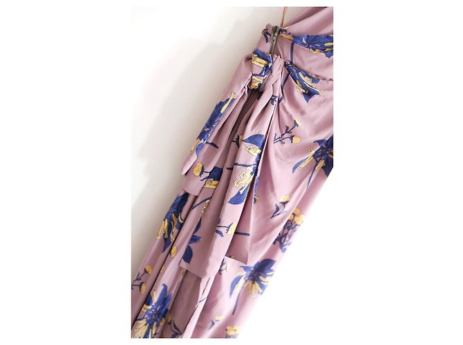 Prada Resort 2008 Geißblatt-Druck Einärmeliges Kleid Pink - Ansicht 6