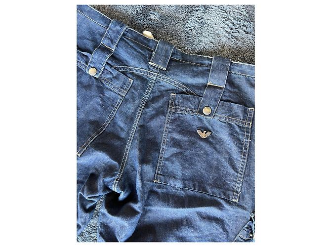 Jeans cargo blu di Giorgio Armani dei primi anni 2000 - vista 8