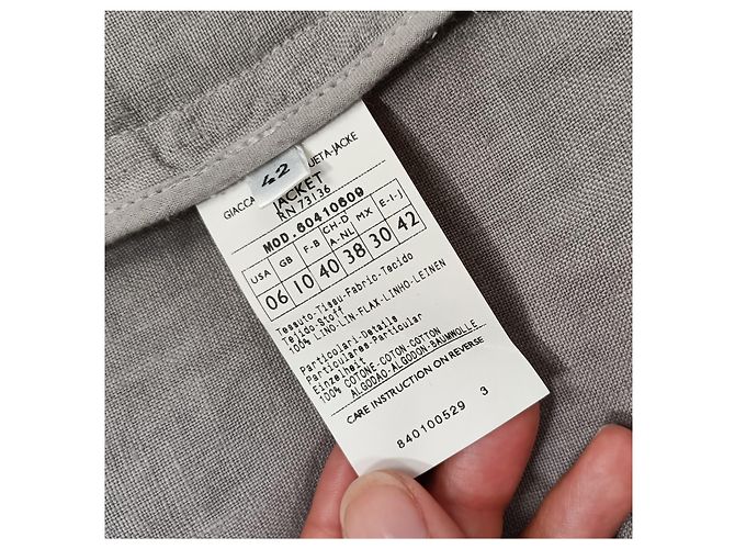 Kurze Jacke in Taubenfarbe aus Leinen von Max & Co. Grau - Ansicht 10