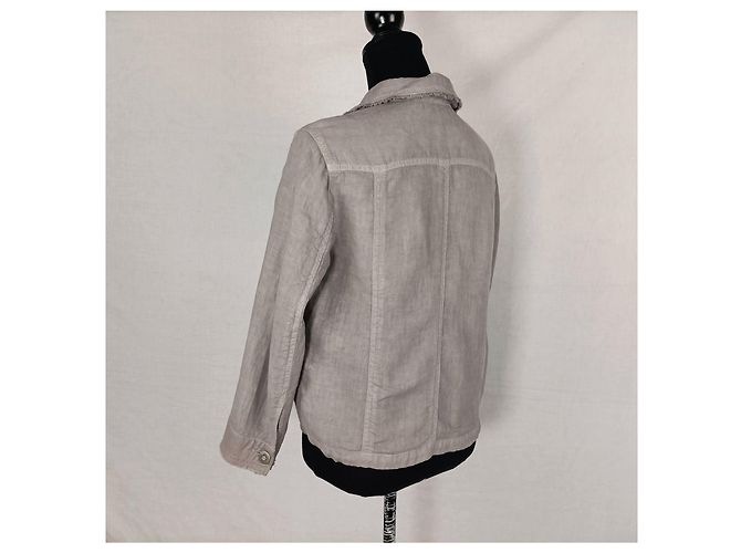 Kurze Jacke in Taubenfarbe aus Leinen von Max & Co. Grau - Ansicht 2