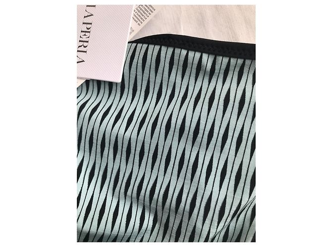 Costume da bagno blu chiaro e nero La Perla 38 - vista 7