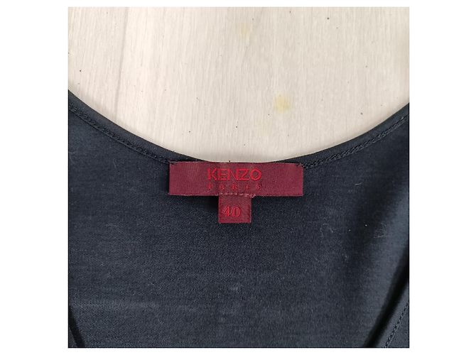 Kenzo Bluse mit Blumenmuster aus den 1990er Jahren Schwarz - Ansicht 3