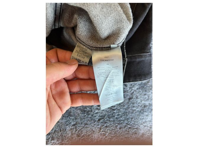 Dior by Kris Van Assche Fall Winter 2017 Black Denim "Hardior" Jacket Grey - view 11