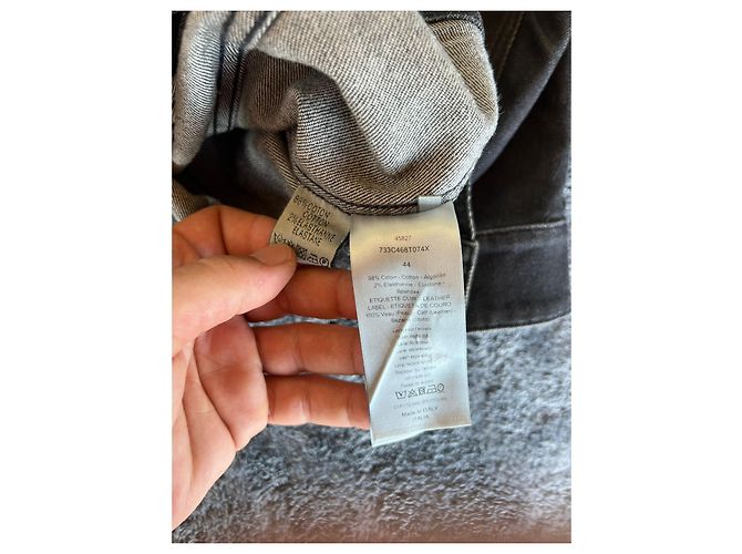 Dior by Kris Van Assche Fall Winter 2017 Black Denim "Hardior" Jacket Grey - view 13