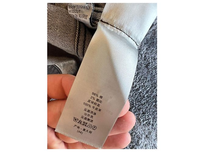 Dior by Kris Van Assche Fall Winter 2017 Black Denim "Hardior" Jacket Grey - view 15
