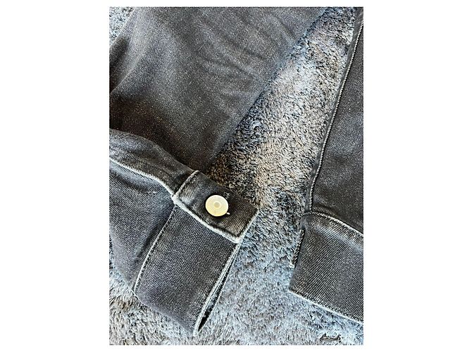 Dior by Kris Van Assche Fall Winter 2017 Black Denim "Hardior" Jacket Grey - view 5