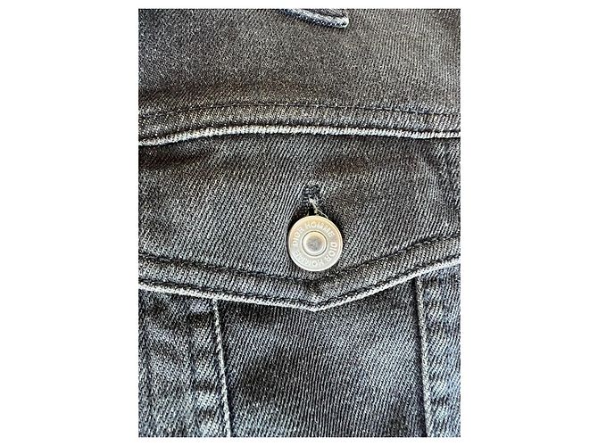 Dior by Kris Van Assche Fall Winter 2017 Black Denim "Hardior" Jacket Grey - view 6