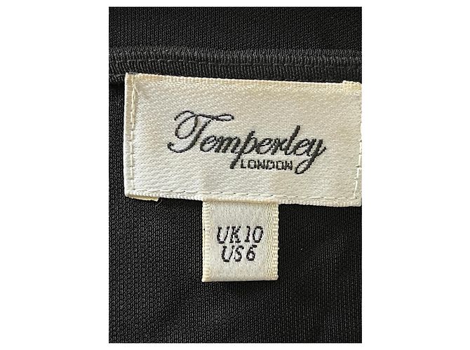 Temperley London Abito aderente nero con maniche a corda - vista 5