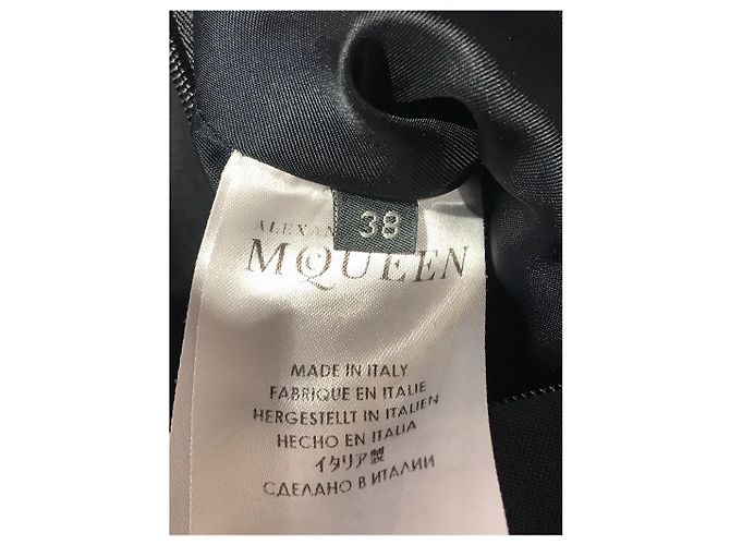 ALEXANDER MCQUEEN Kleider T.IT 38 Wolle Schwarz - Ansicht 5