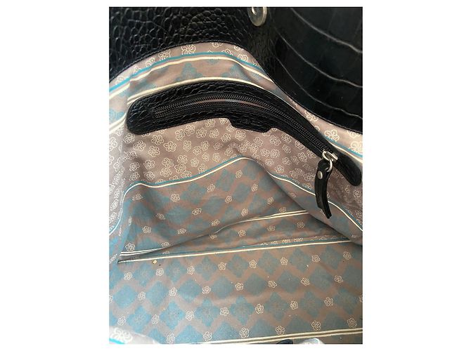 Grande borsa tote Kenzo in pelle nera Nero - vista 8