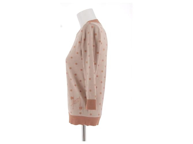 Strickwaren Hermès T.FR 36 Seide Beige - Ansicht 4