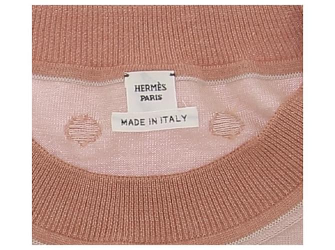 Strickwaren Hermès T.FR 36 Seide Beige - Ansicht 7