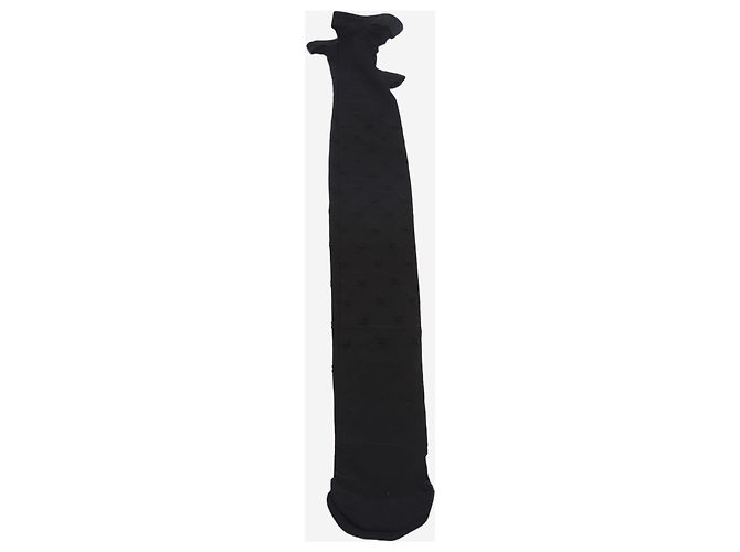 Chanel Calça preta com logo CC Preto - vista 2