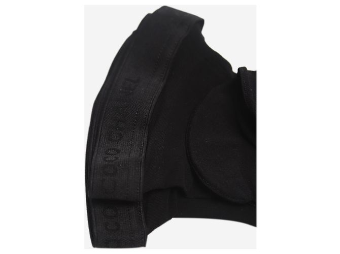Chanel Calça preta com logo CC Preto - vista 4