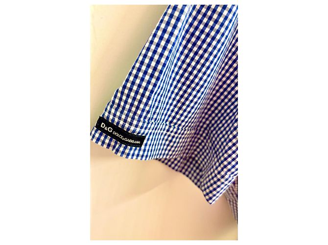 Dolce & Gabbana cropped Bluse Vintage Weiß Blau - Ansicht 5