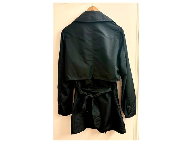 Dior Homme Seidiger Trenchcoat Hedi Slimane 46 Schwarz - Ansicht 3