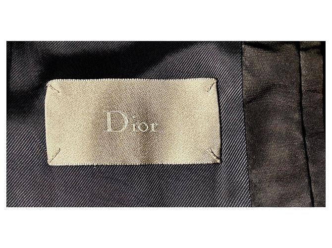 Dior Homme Seidiger Trenchcoat Hedi Slimane 46 Schwarz - Ansicht 5