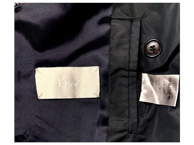 Dior Homme Seidiger Trenchcoat Hedi Slimane 46 Schwarz - Ansicht 7