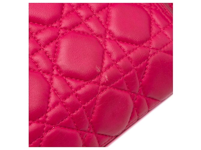 Dior Pink Medium Lammleder Cannage Lady Dior - Ansicht 11