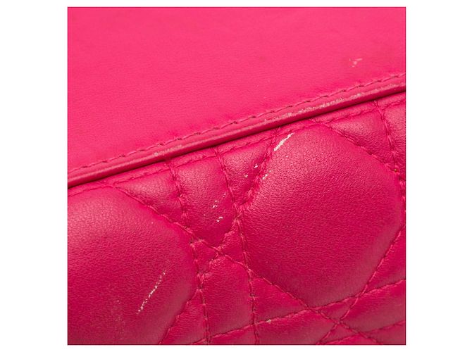 Dior Pink Medium Lammleder Cannage Lady Dior - Ansicht 12