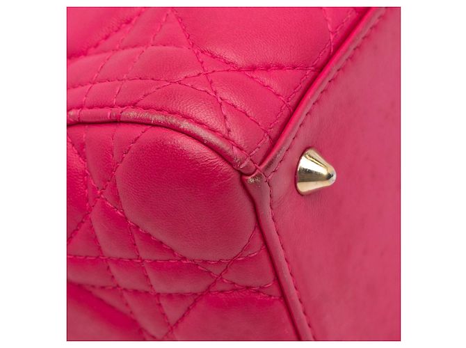 Dior Pink Medium Lammleder Cannage Lady Dior - Ansicht 14