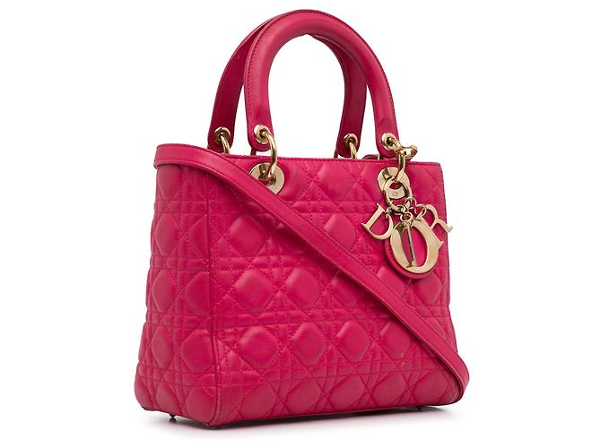 Dior Pink Medium Lammleder Cannage Lady Dior - Ansicht 2