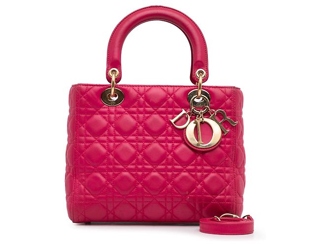 Dior Pink Medium Lammleder Cannage Lady Dior - Ansicht 20