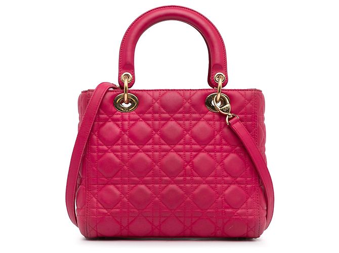 Dior Pink Medium Lammleder Cannage Lady Dior - Ansicht 4