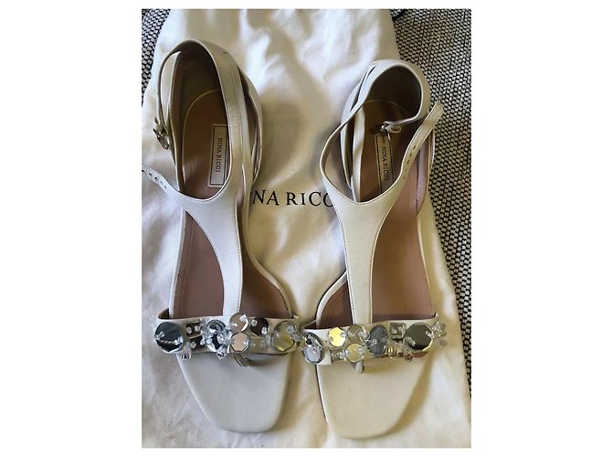 Sandali Nina Ricci in pelle bianchi Bianco - vista 2
