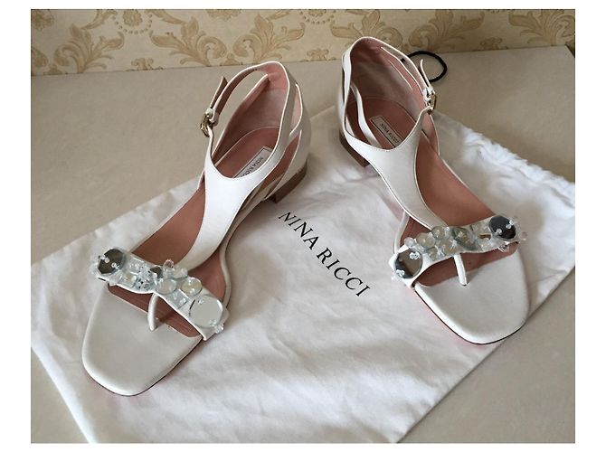 Sandali Nina Ricci in pelle bianchi Bianco - vista 5