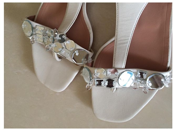 Sandali Nina Ricci in pelle bianchi Bianco - vista 8