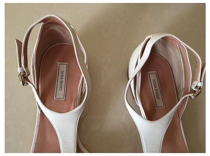 Sandali Nina Ricci in pelle bianchi Bianco - vista 9