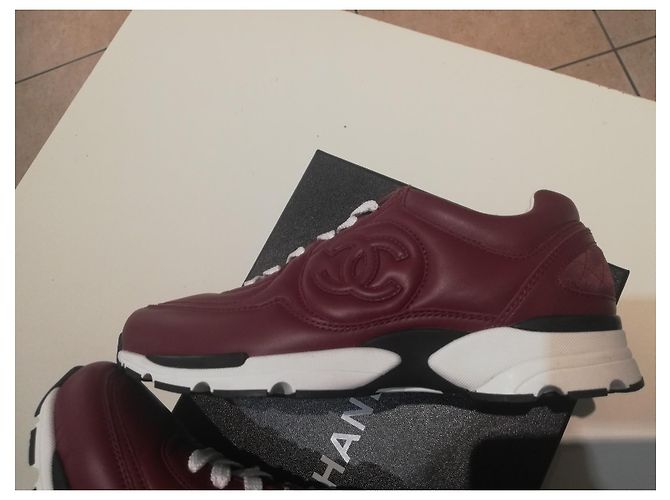 Chanel Runner Sneaker aus Leder dunkelrot Bordeaux - Ansicht 5