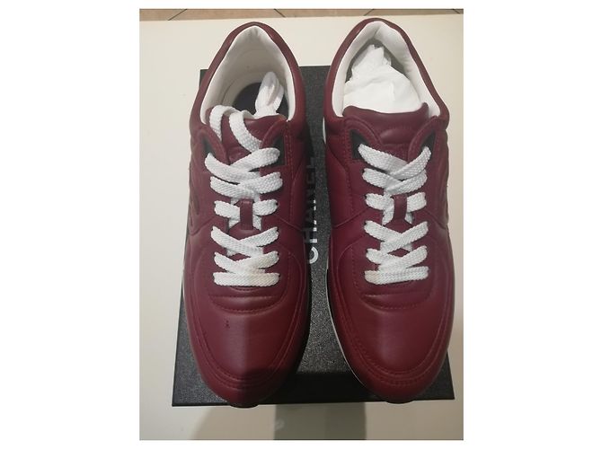 Chanel Runner Sneaker aus Leder dunkelrot Bordeaux - Ansicht 6