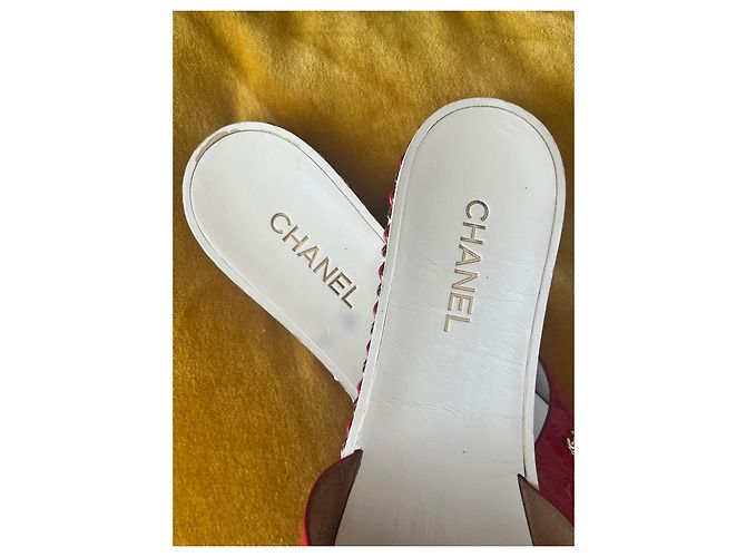 Cambon Chanel Sandalen/Pantoletten Rot - Ansicht 5