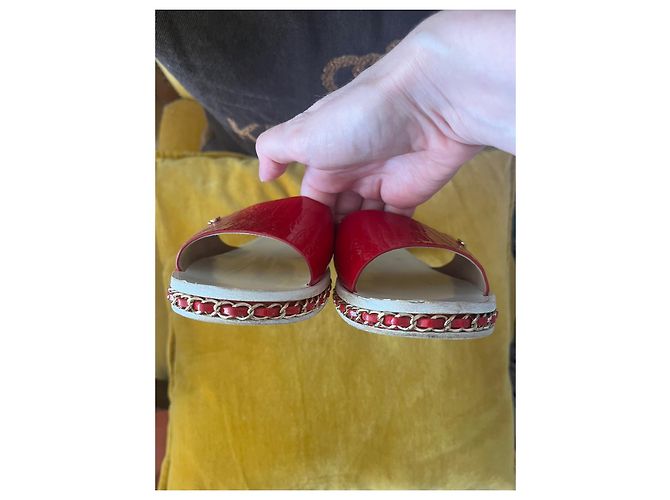 Cambon Chanel Sandalen/Pantoletten Rot - Ansicht 7