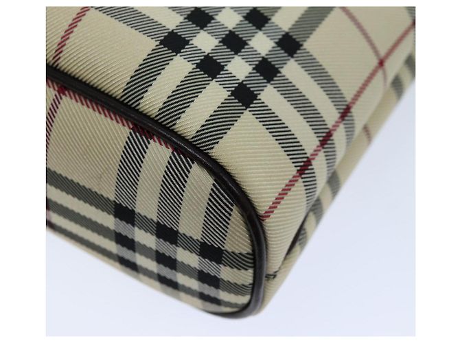 BURBERRY Borsa a mano Nova Check Canvas Beige Auth ep4500 - vista 10