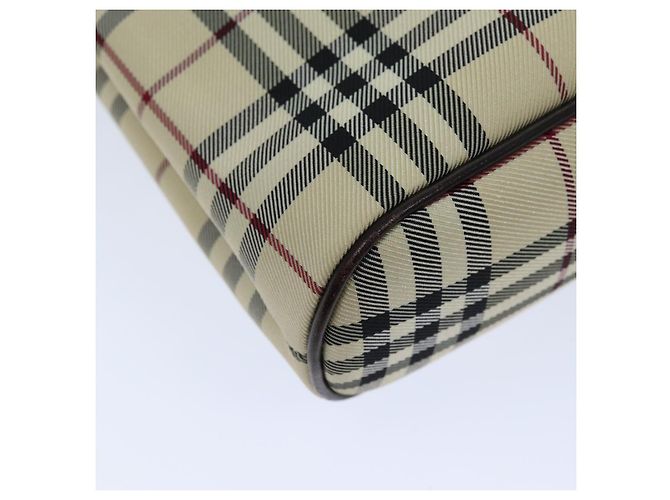 BURBERRY Borsa a mano Nova Check Canvas Beige Auth ep4500 - vista 11