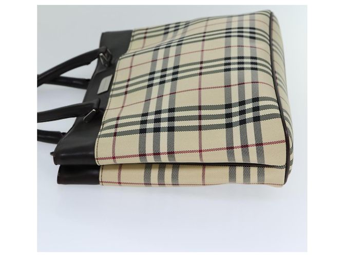 BURBERRY Borsa a mano Nova Check Canvas Beige Auth ep4500 - vista 5