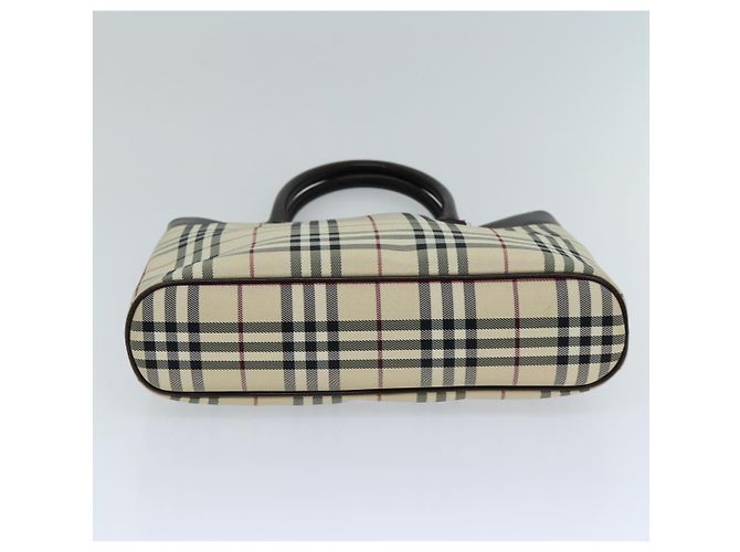 BURBERRY Borsa a mano Nova Check Canvas Beige Auth ep4500 - vista 9