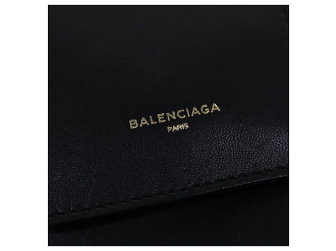 BALENCIAGA Borsa A Spalla Pelle Nera Auth bs14918 Nero - vista 14