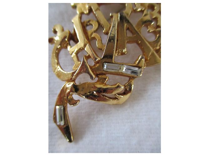 Christian Lacroix Spilla barocca con cristalli. D'oro - vista 4