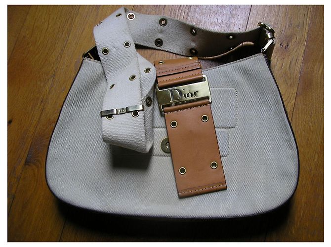 Christian Dior Columbus tela e pelle. Multicolore - vista 3