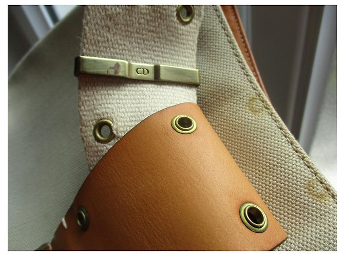 Christian Dior Columbus tela e pelle. Multicolore - vista 8