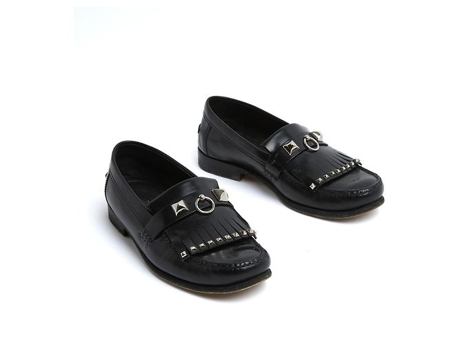 Hermès Mocassini Medor di Hermes EU37 Loafers Collier de Chien US6.5 UK4 Nero - vista 2