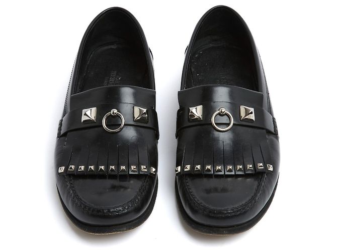 Hermès Mocassini Medor di Hermes EU37 Loafers Collier de Chien US6.5 UK4 Nero - vista 3