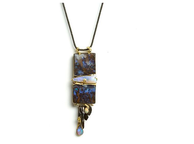 Autre Marque Thierry Vendome 2020 Collier Riviere Opal einzigartig Golden - Ansicht 2