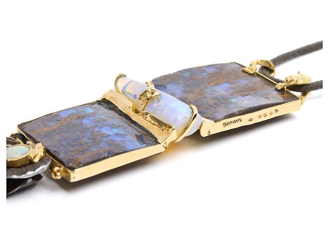 Autre Marque Thierry Vendome 2020 Collier Riviere Opal einzigartig Golden - Ansicht 5